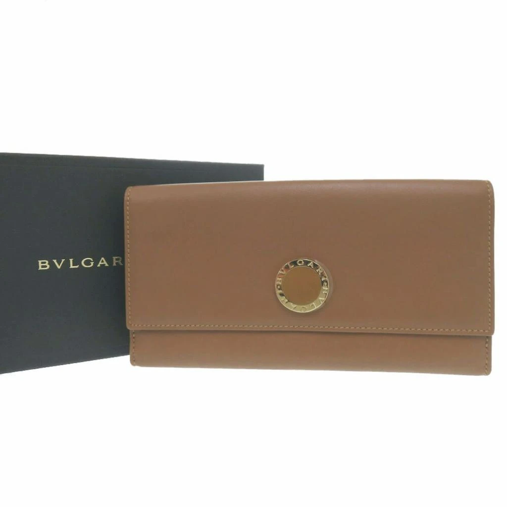 BVLGARI Leather Long Wallet (Bi-Fold) (Pre-Owned) 2