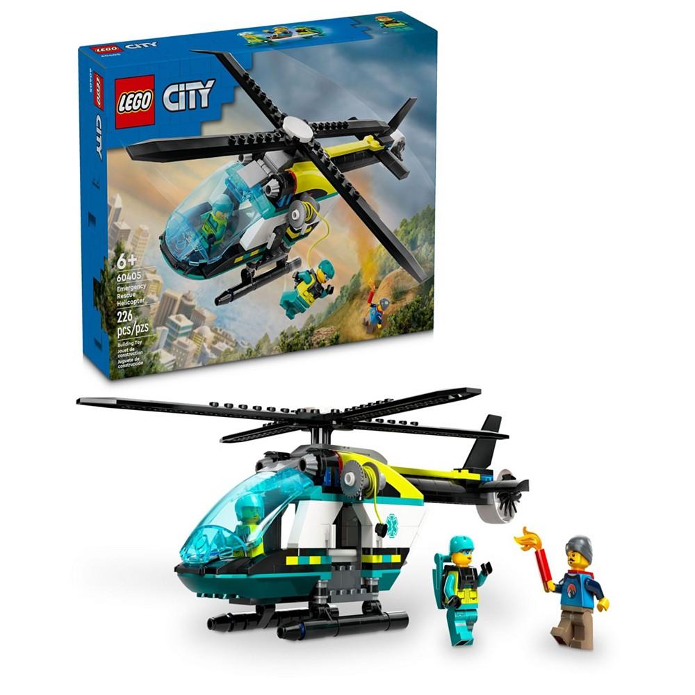 LEGO® City Emergency Rescue Helicopter Building Kit 60405, 226 Pieces