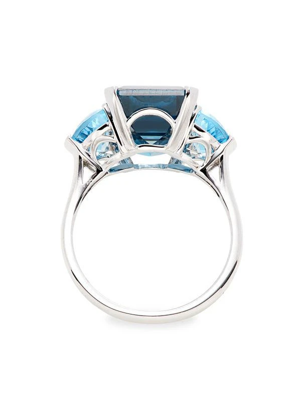 Effy 14K White Gold, Blue Topaz & London Blue Topaz Ring 3