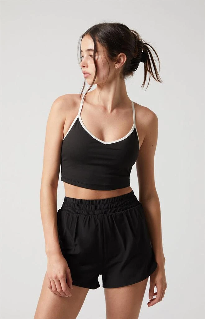 PAC 1980 PAC WHISPER Active Black Charlie X-Back V-Neck Sports Bra 3