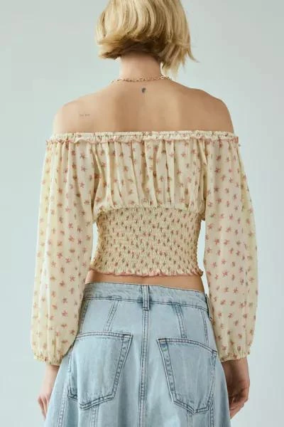 Kimchi Blue Kimchi Blue Daylight Smocked Tie-Front Cropped Blouse 4