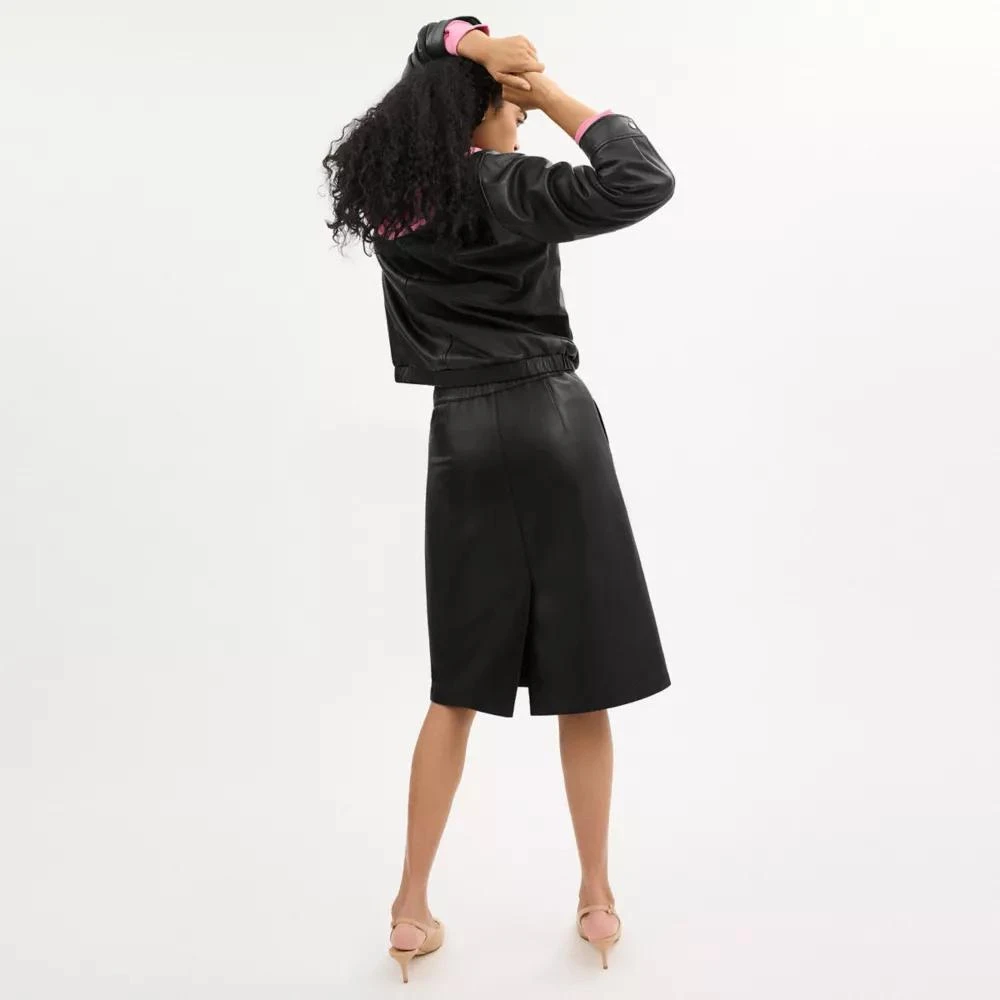 Coach Leather A Line Skirt 3