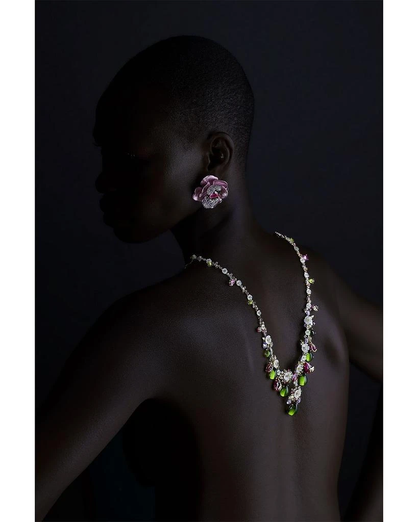 Anabela Chan 18K Yellow Gold Plated Sterling Silver Palms Collection Synthesized Gemstone & Simulated Diamond Peridot Paradise Necklace, 16.5" 2