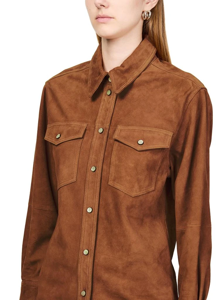 Isabel Marant Delcia shirt in suede leather 4