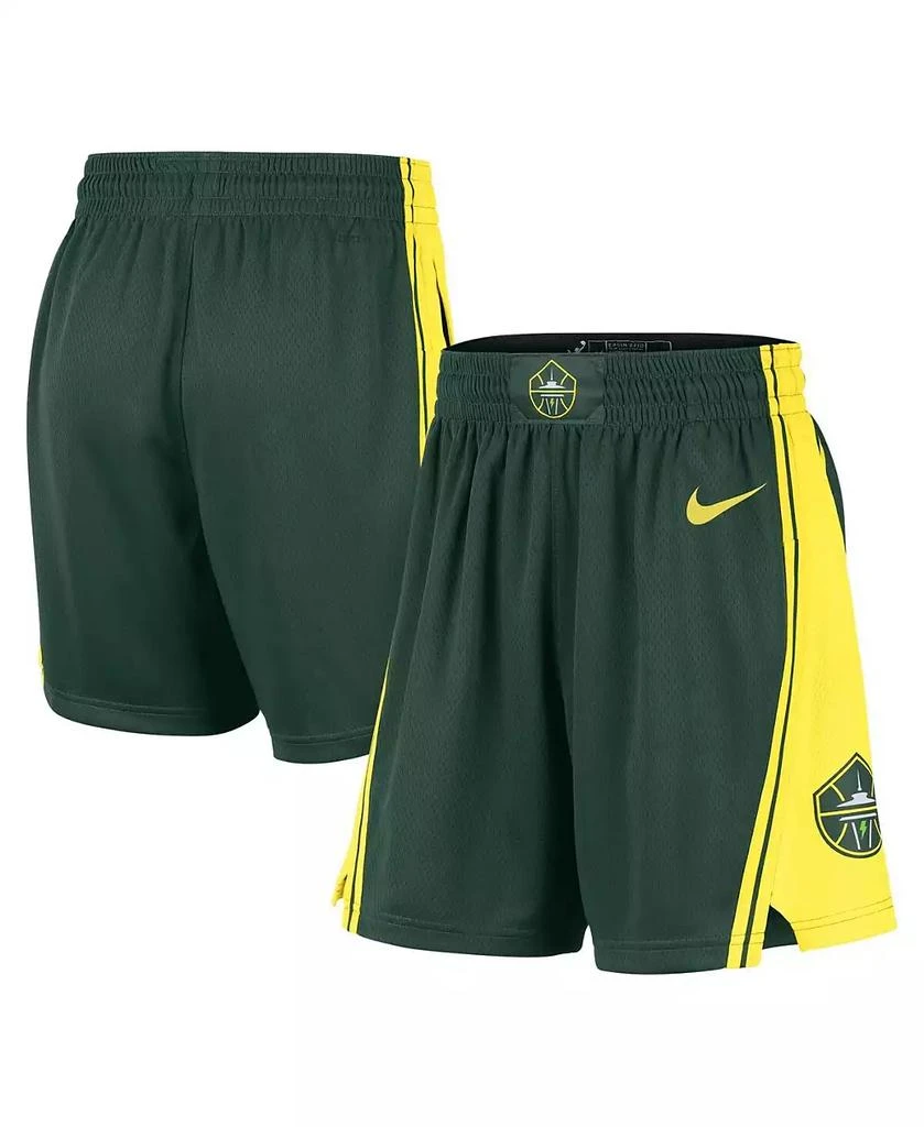 NIKE Women's Green Seattle Storm On-Court Victory Performance Shorts 1