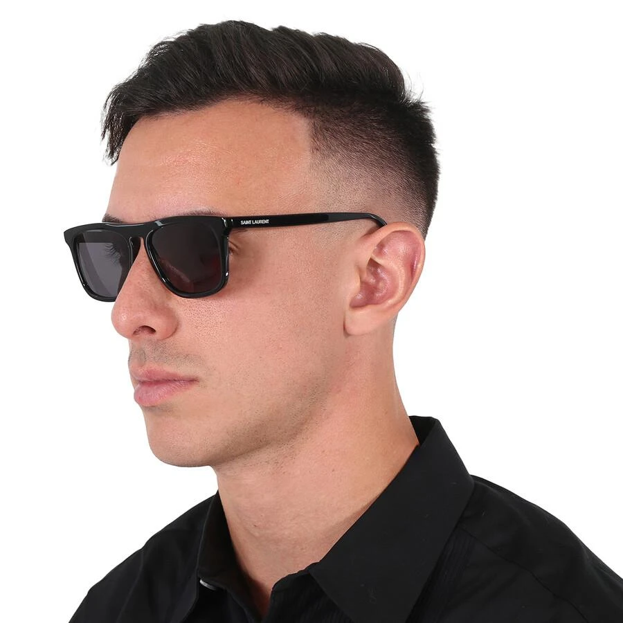 Yves Saint Laurent Black Browline Men's Sunglasses SL 586 001 56 2