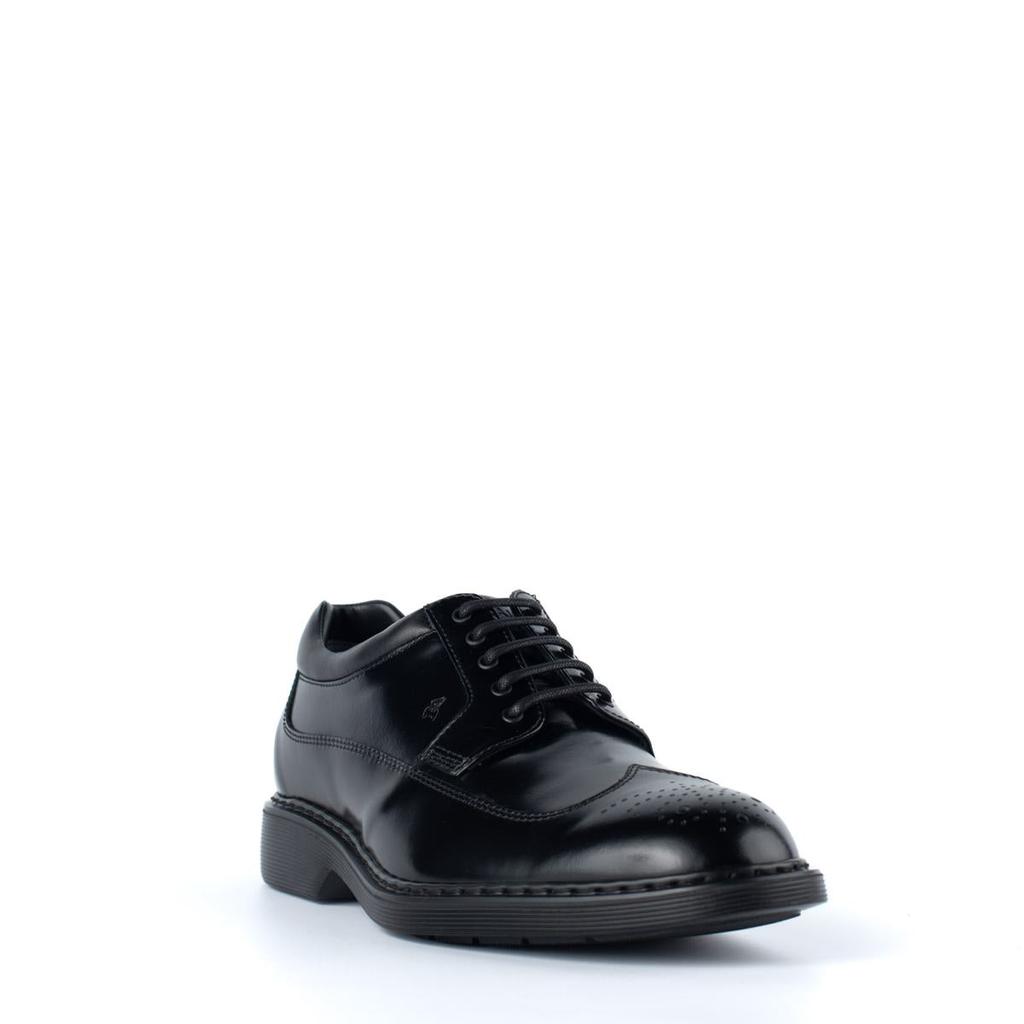 hogan Hogan Black Leather Dovetail Lace-Up