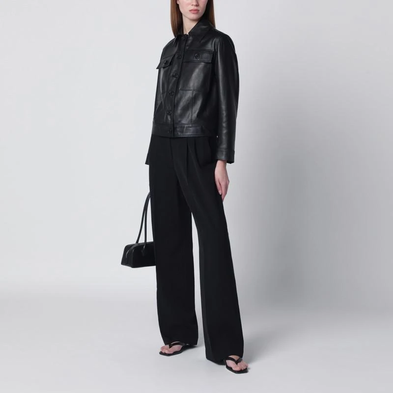 Salvatore Santoro Black cropped leather jacket 2