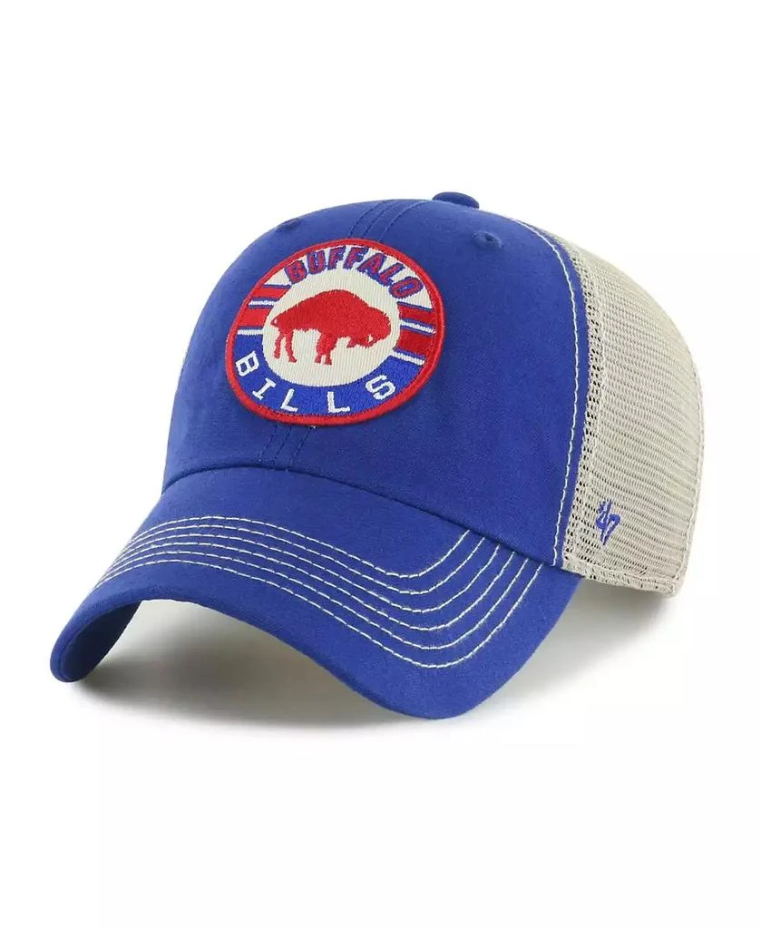 47 Brand Men's Royal, Natural Buffalo Bills Notch Trucker Clean Up Adjustable Hat 1