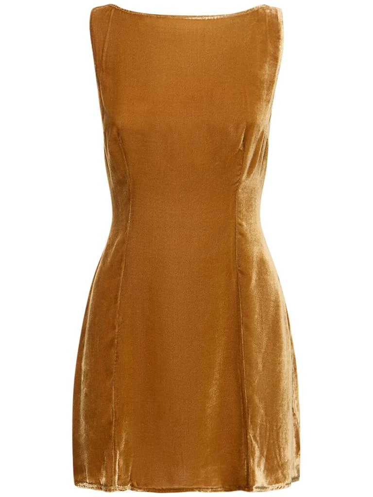 Reformation Brisbane Velvet Mini Dress 1