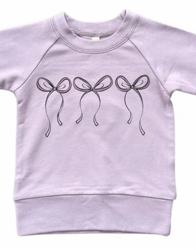 babysprouts Girl
s Raglan Sweatshirt In Hair Bow 2
