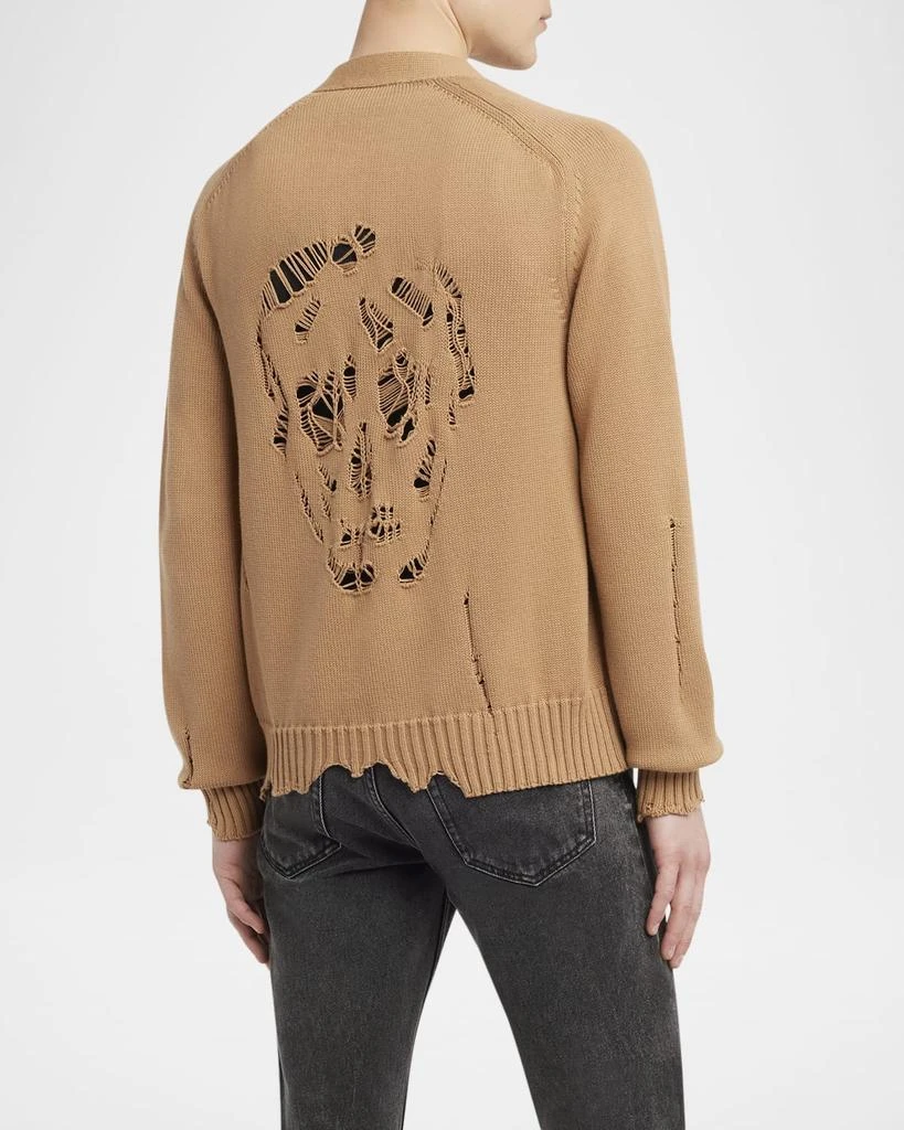 Alexander McQueen Men's Distressed Skull Cardigan 5