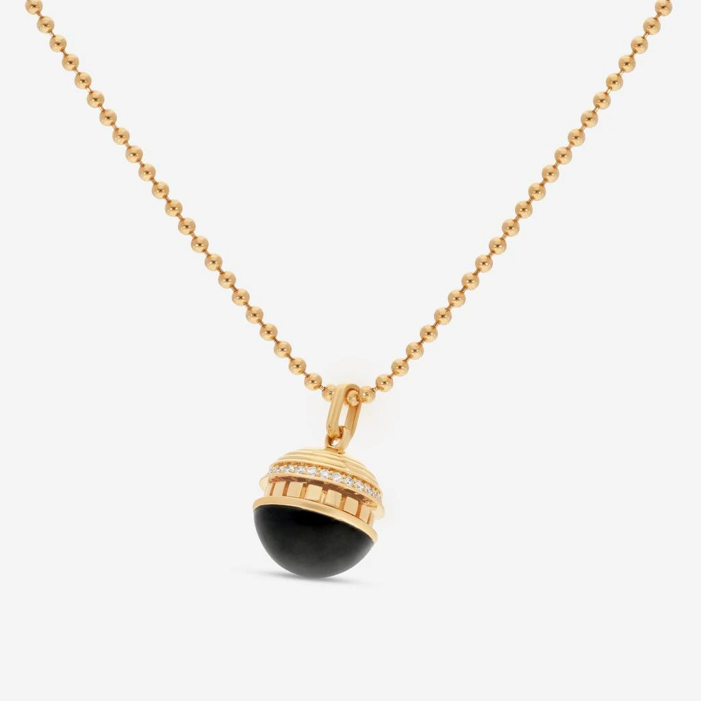Roberto Coin Roberto Coin Mosaic 18K Rose Gold Black Jade 
Diamond Pendant Necklace 8883552AX17XB-copy 2