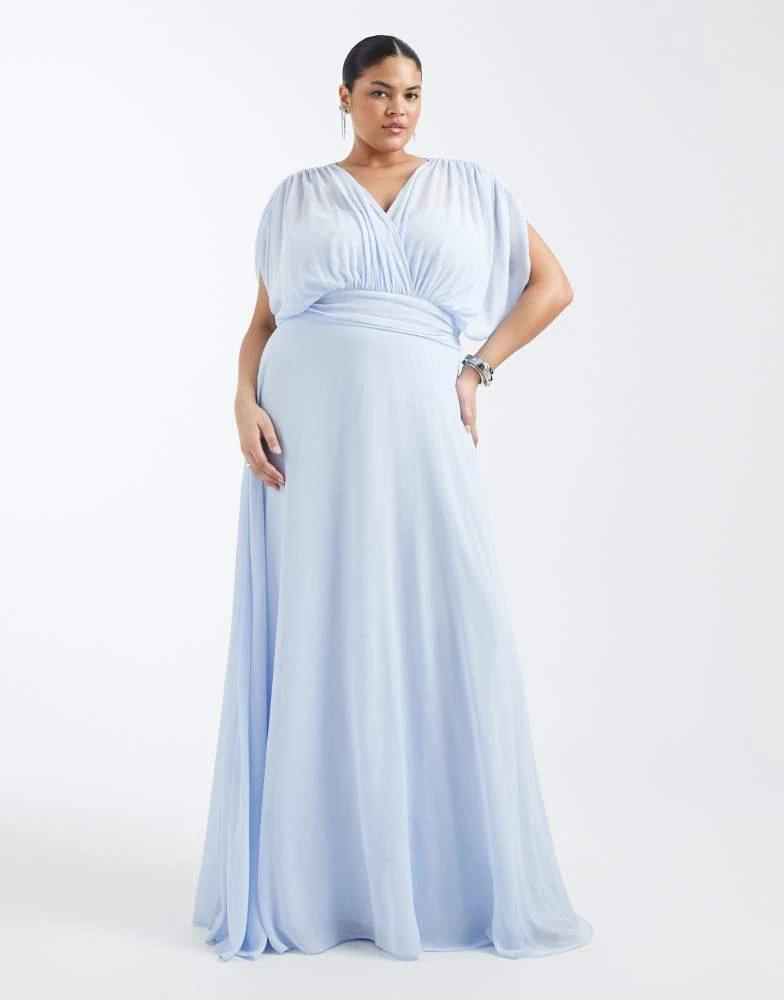 TFNC Plus TFNC Plus Bridesmaid pleated chiffon maxi dress in blue - Dresses  & Skirts - Compare Prices from 3+ Stores - Free Shipping - BeyondStyle