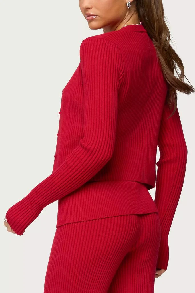 Edikted Edikted Adannah Ribbed Knit Button Up Cardigan 5