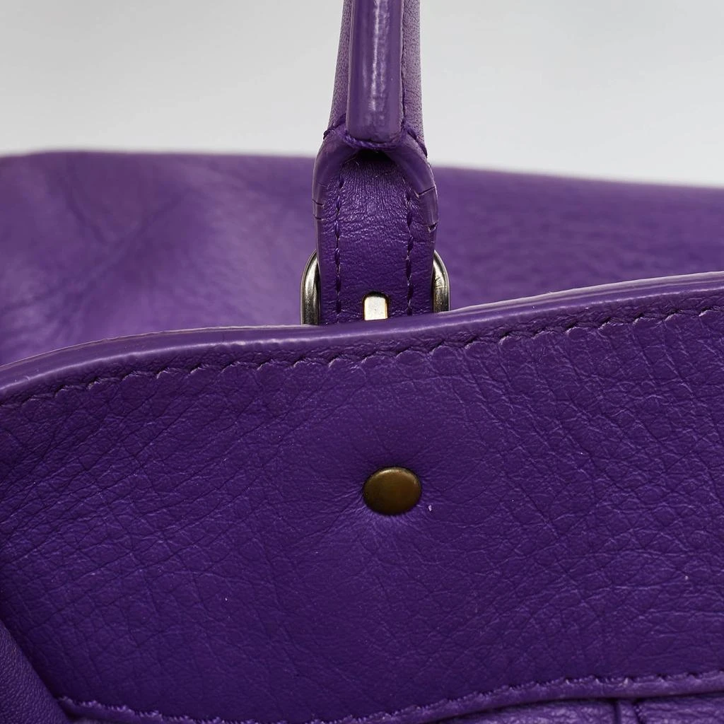 Balenciaga Balenciaga Purple Leather Mini Papier A4 Tote 6