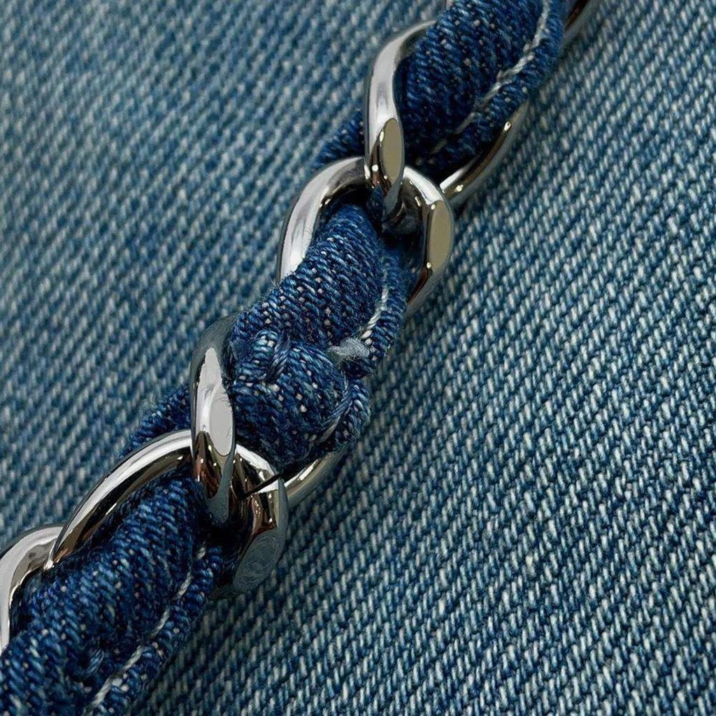 Chanel Chanel Blue Denim Shopping Bag 6