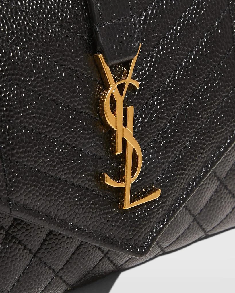 Yves Saint Laurent Envelope Small YSL Flap Wallet in Grained Leather 6