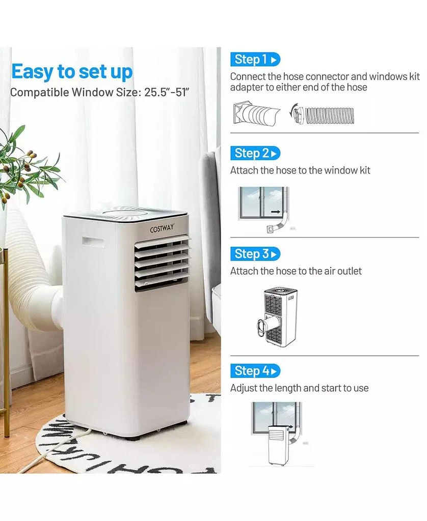 SUGIFT 10000 BTU Portable Evaporative Air Cooler Dehumidifier with 24H Timer 8