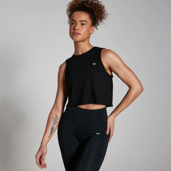 MP MP Women's Training Cropped Vest - Black 1