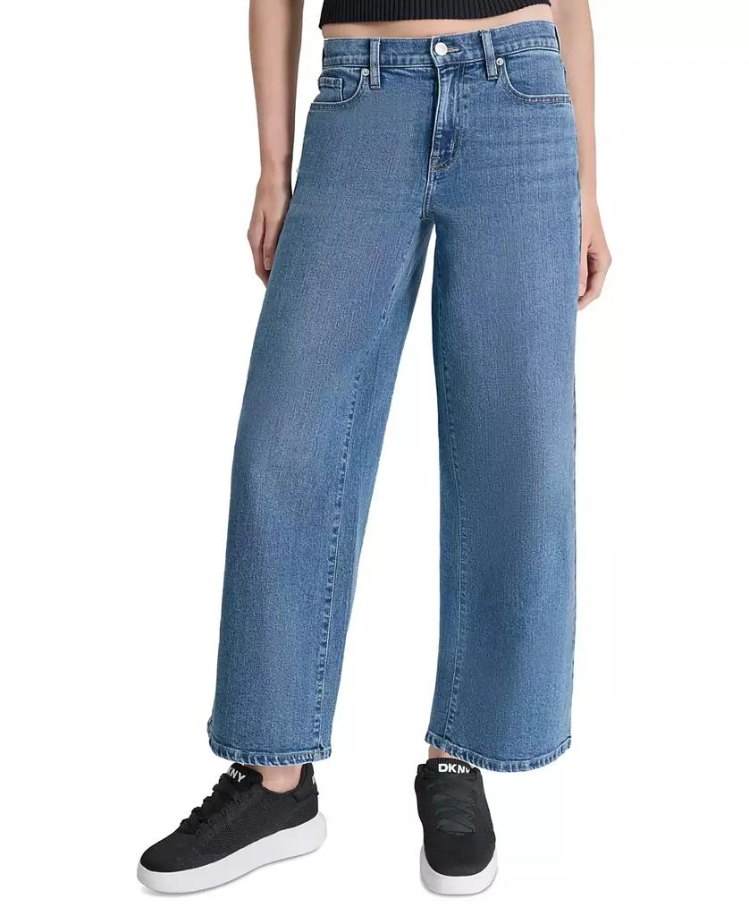DKNY Petite High-Rise Wide-Leg Jeans 1