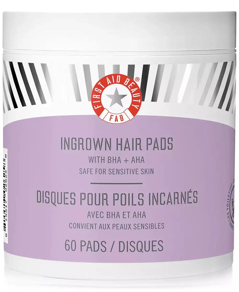 First Aid Beauty Ingrown Hair Pads With BHA & AHA, 60 pads 1
