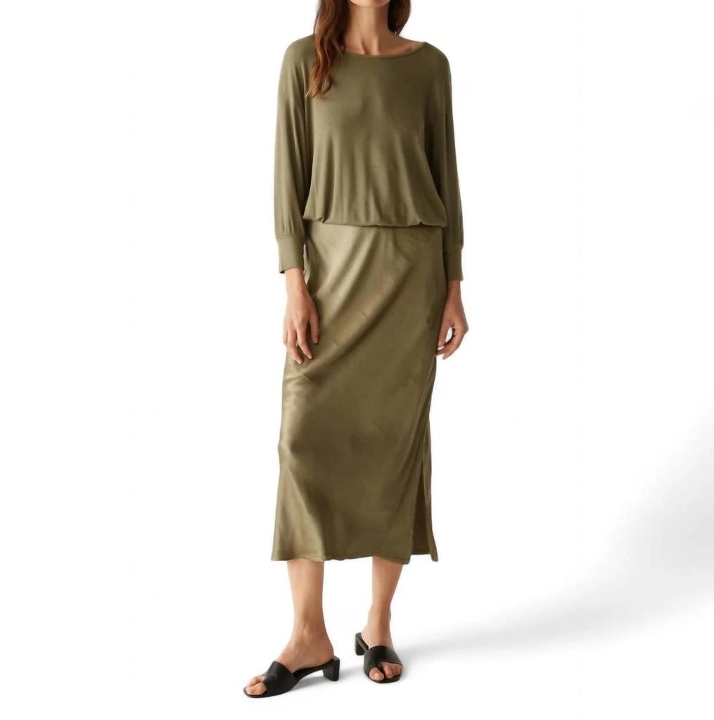 Michael Stars Nadia 2-In-1 Dress In Olive 2