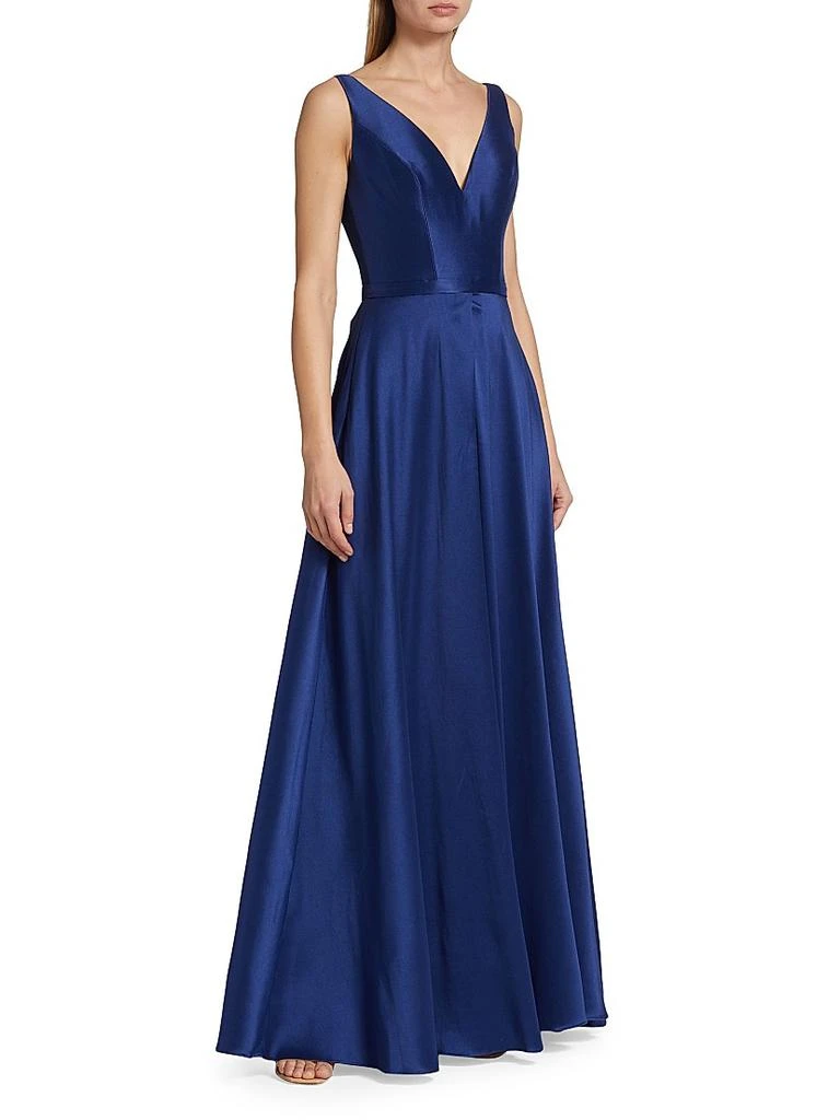 vera wang dress blue Vera Wang Lace Blue Bodice Gown – Reloved main image 1