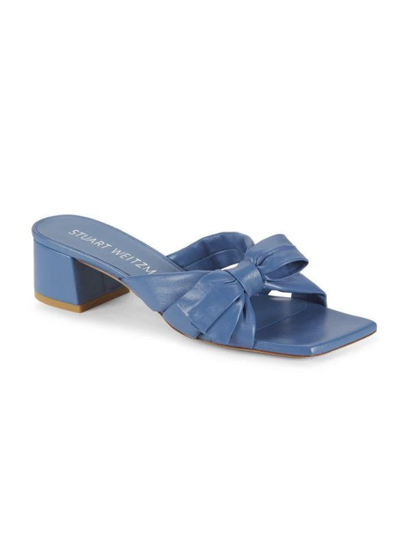 Stuart Weitzman Sofia 45MM Bow Leather Sandals 2