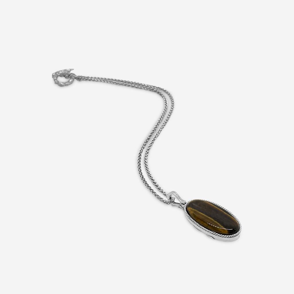 Stephen Dweck Stephen Dweck Sterlling Silver, Tiger Eye Reversible Necklace SDP-14006