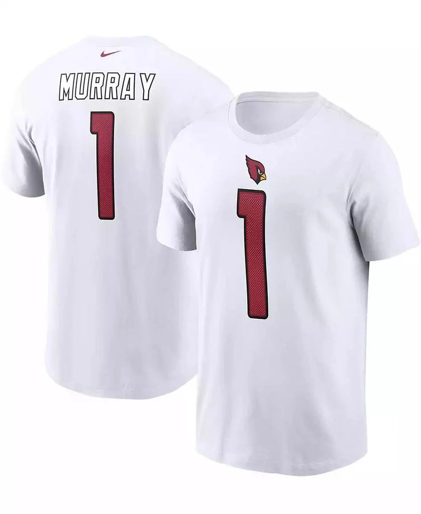 NIKE Men's Kyler Murray White Arizona Cardinals Name and Number T-shirt 1