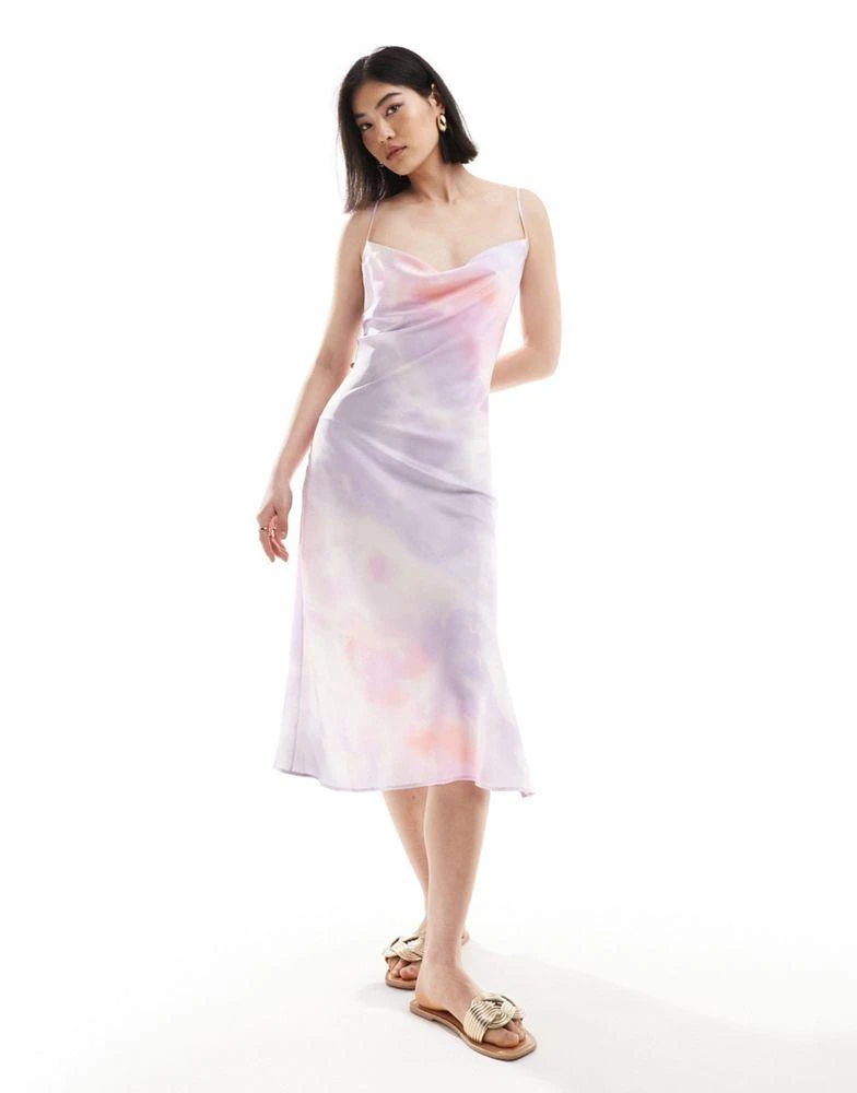Hugo Boss Boss cami slip dress in lilac print 1