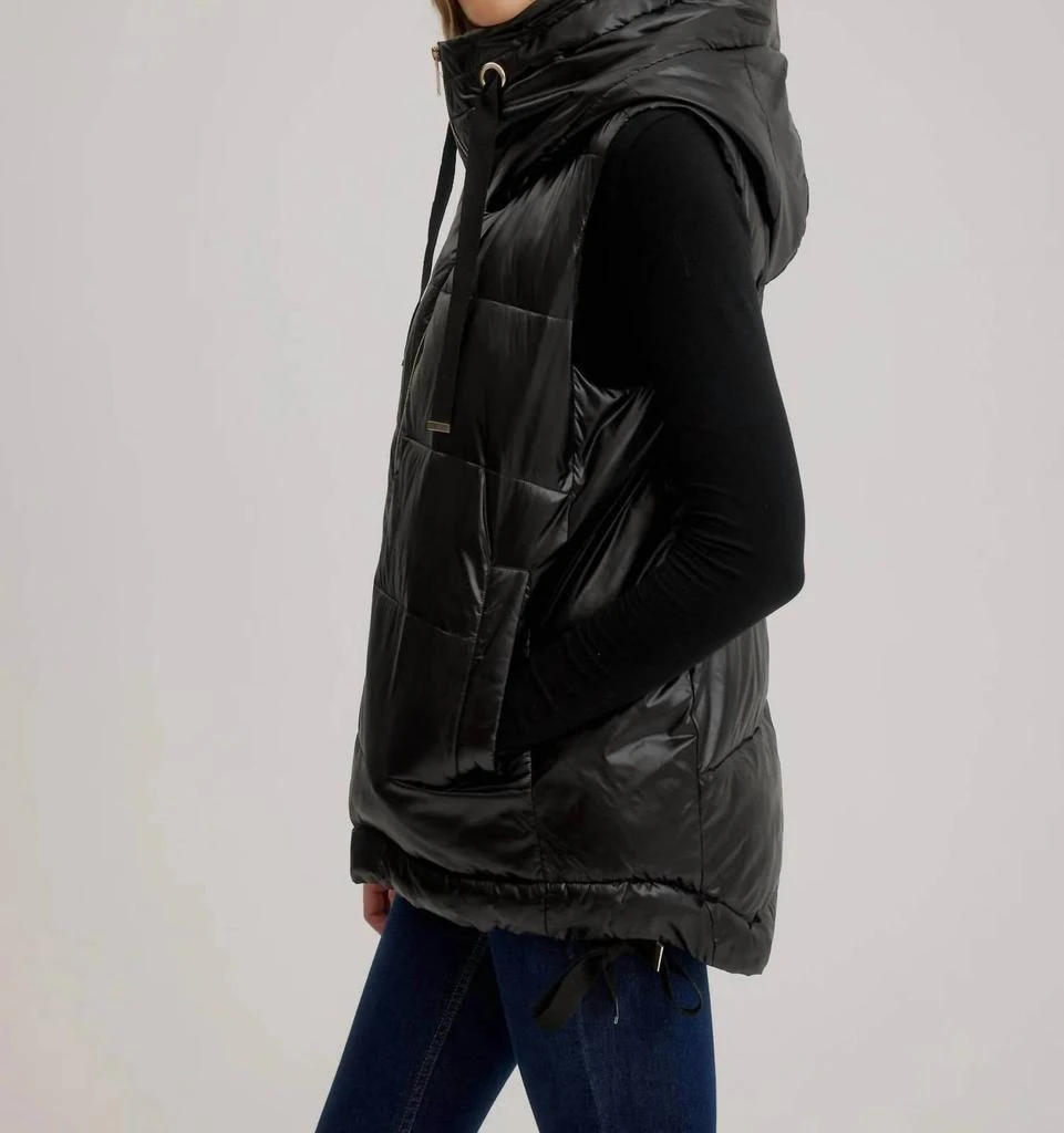 NIKKI JONES Nikki Jones - Quilted High Low Vest With Grosgrain Trims 2