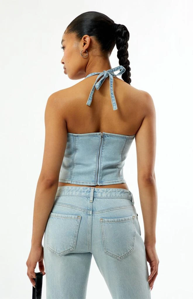 PacSun Ella Denim Halter Top 4