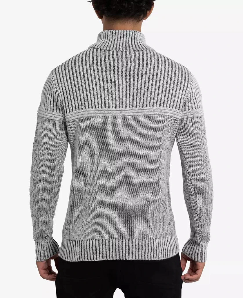X-Ray Men's Ribbed Pattern Turtleneck Sweater 2