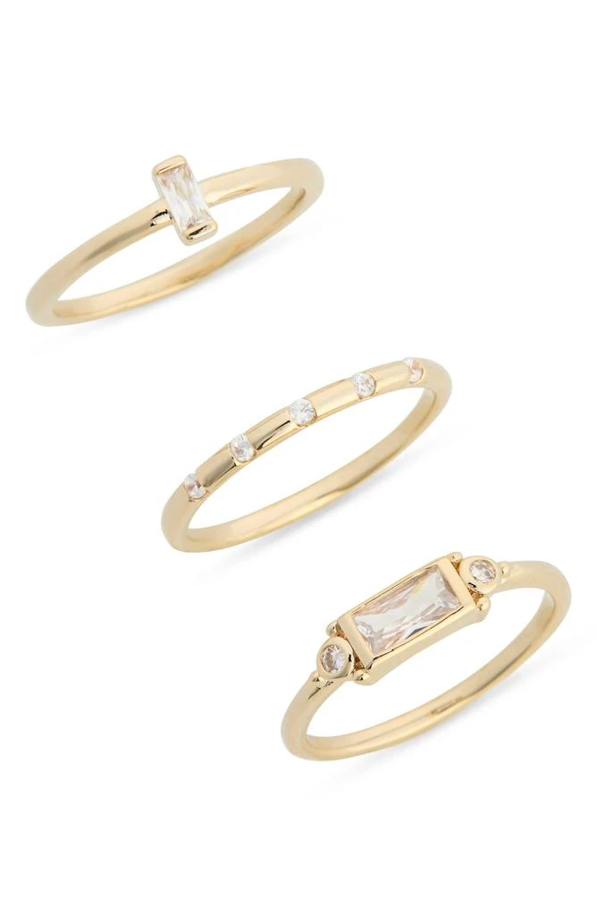 Nordstrom Set of 3 Cubic Zirconia Stackable Rings