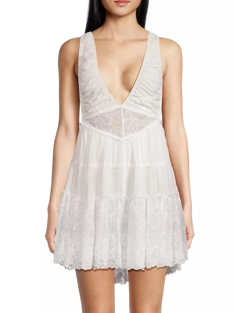 Free People Spring Fling Lace Open-Back Romper 3