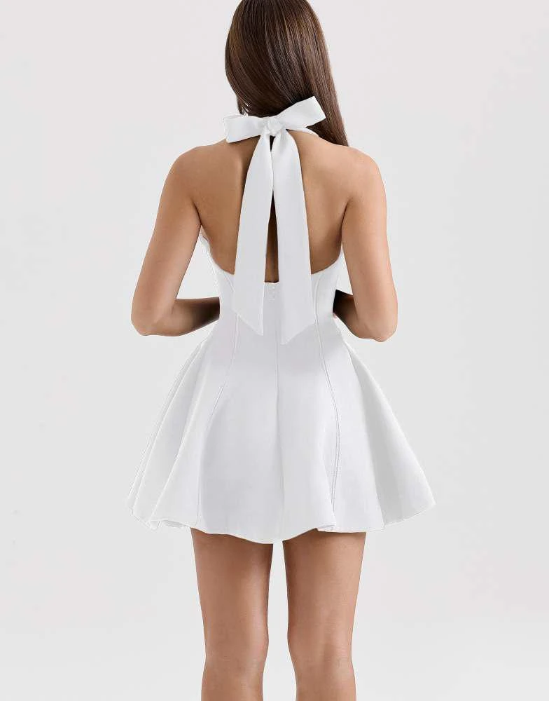 House of CB House of CB Loulette white halter neck bow mini dress in white  - Dresses & Skirts - Free Shipping