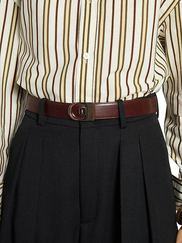 Yves Saint Laurent Reversible Belt in Smooth Leather 2