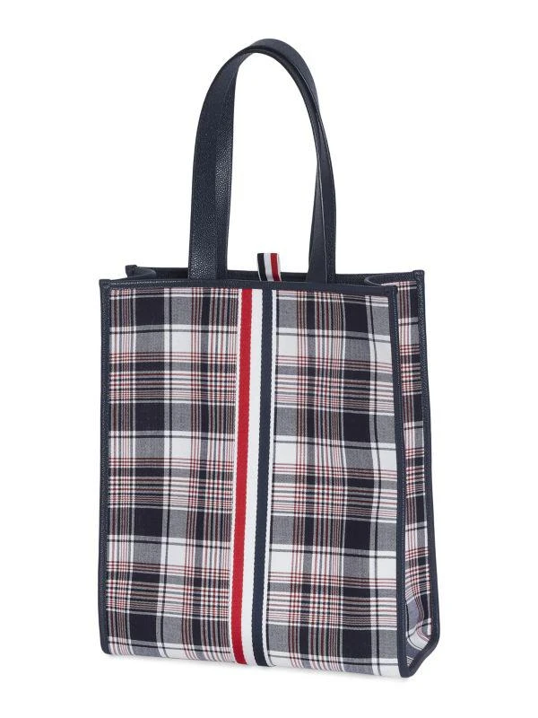Thom Browne Plaid Vertical Tote Bag 1
