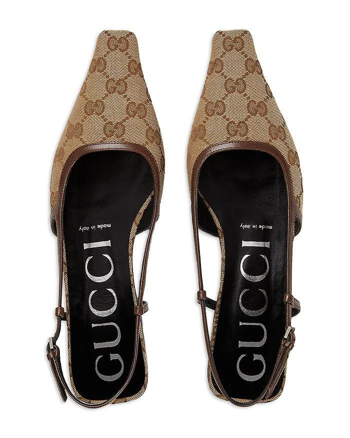 Gucci Women's GG Canvas Slingback Ballet Flats 5