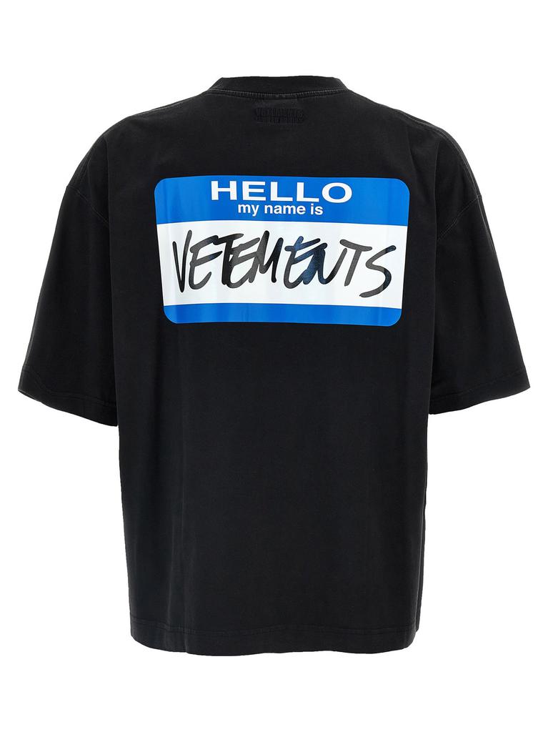 VETEMENTS ネームロゴTシャツ Vetements Vetements Name Tag Crewneck T-Shirt - T-Shirts