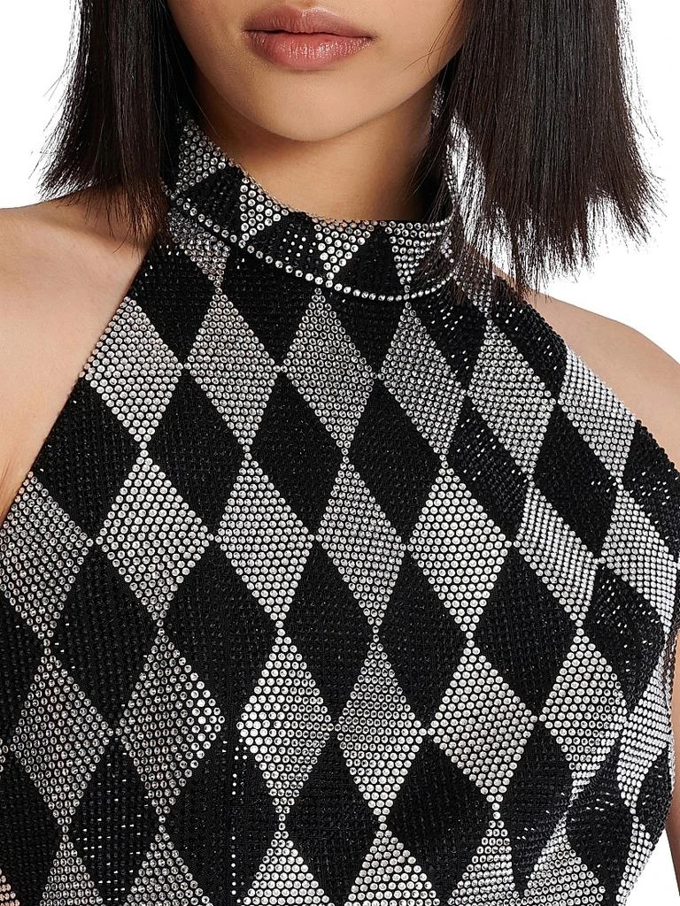 Balmain Embellished Halter Crop Top 7