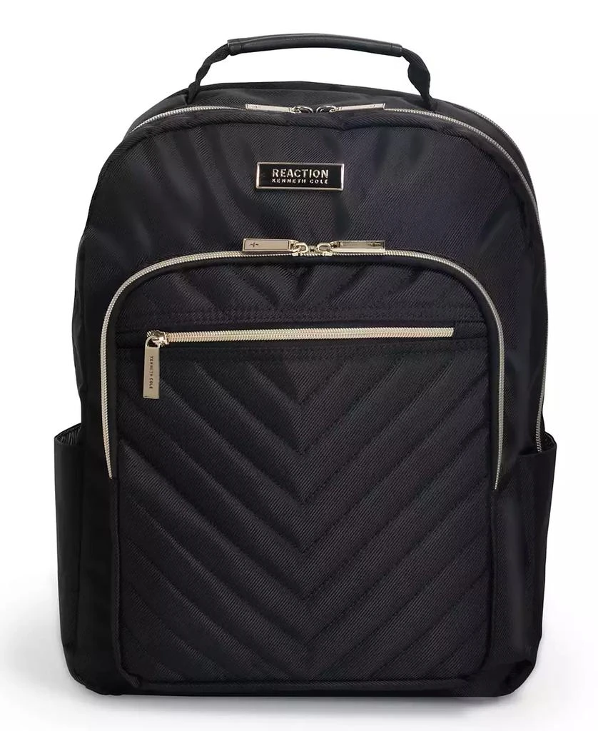 Kenneth Cole Chelsea Softside Chevron 2pc Carry-On Underseater Luggage + Matching 15" Laptop Backpack Set 7