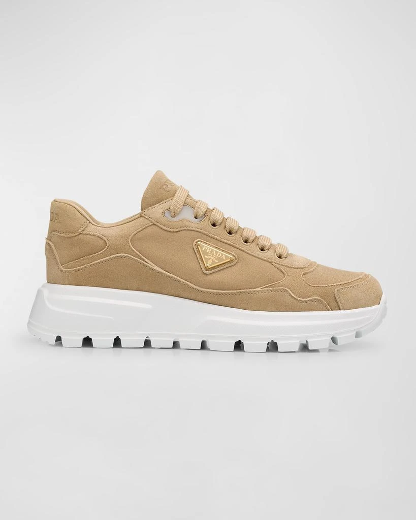Prada Suede Logo Runner Sneakers 1