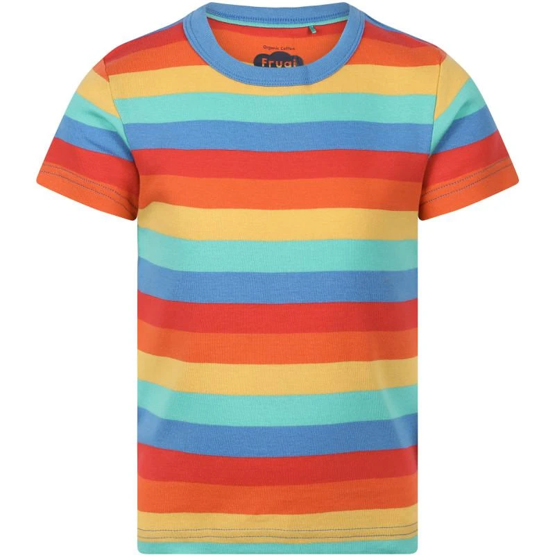 Frugi Organic cotton colorful striped t shirt 1