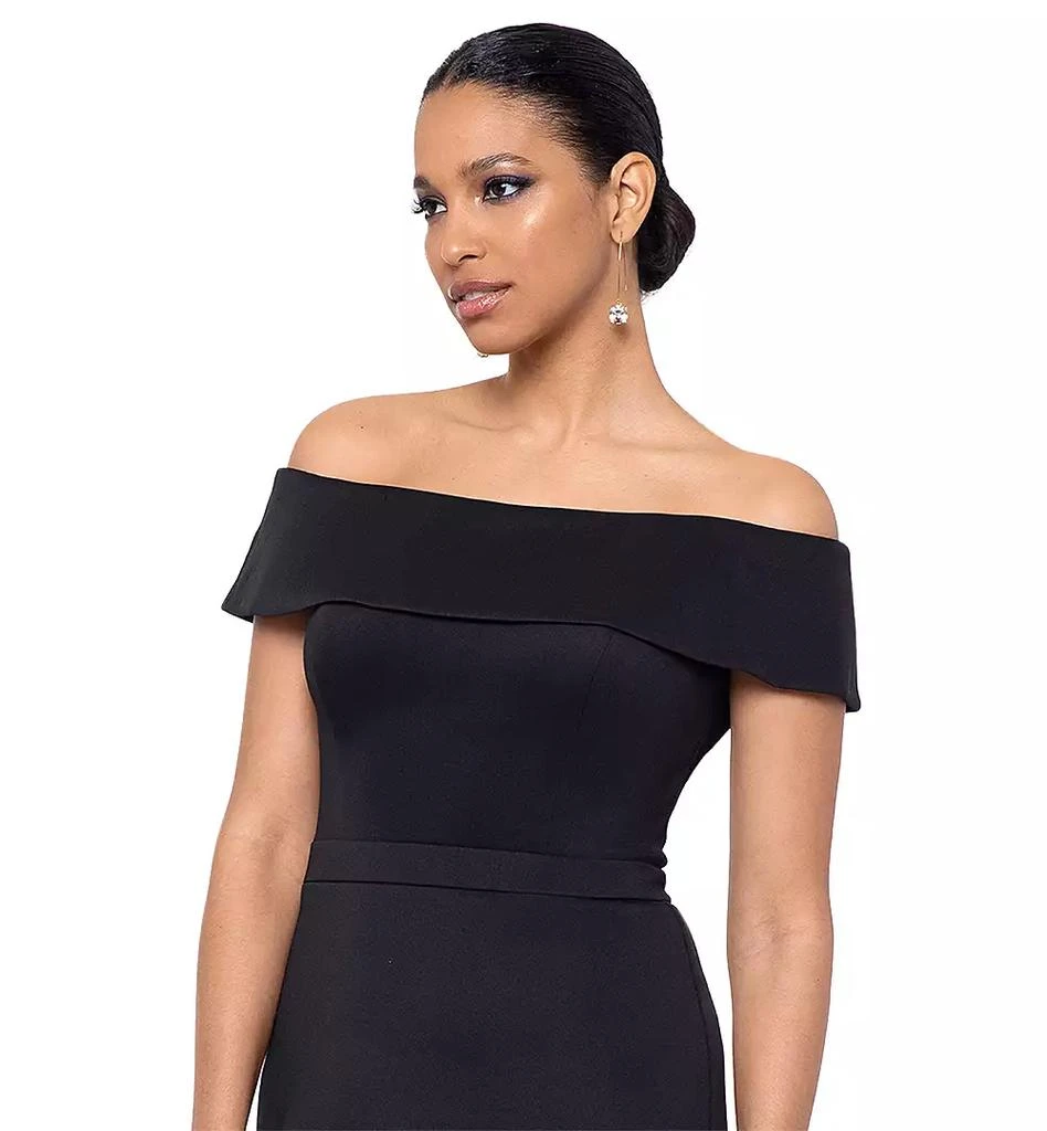 XSCAPE Women's Illusion High-Low Fit & Flare Dress 4