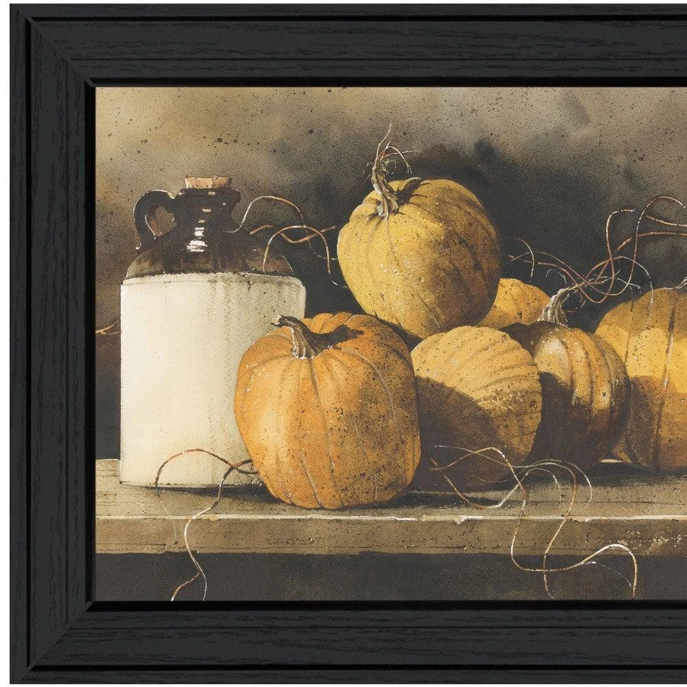 Hivvago Jugs and Pumpkins 1 Black Framed Print Wall Art 3