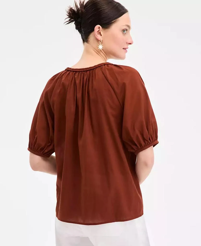 On 34th Women's Elbow Sleeve Braided-Trim Top, Exclusively at Macy's 2