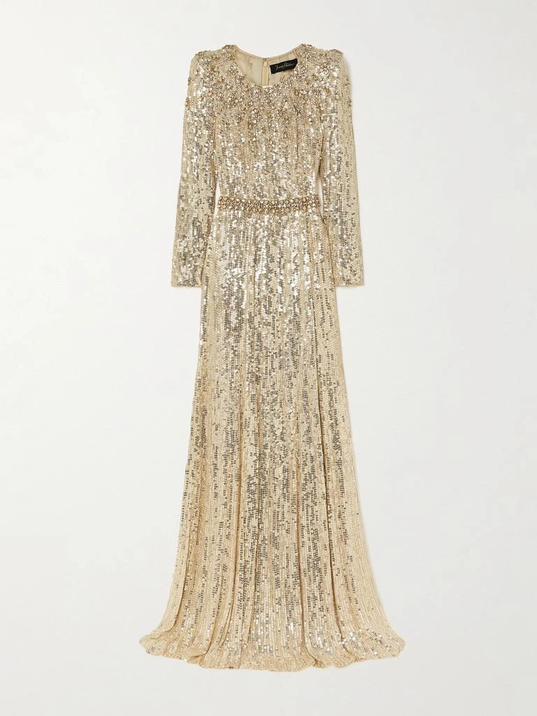 Jenny Packham Net A Porter Jenny Packham Georgia 带缀饰亮片绢网